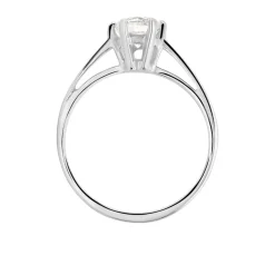 Clearance Histoire d'Or Bague Solitaire Lydia Argent Blanc Oxyde De Zirconium