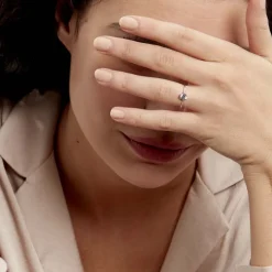 Clearance Histoire d'Or Bague Solitaire Lydia Argent Blanc Oxyde De Zirconium