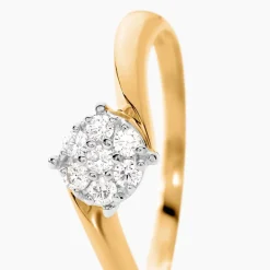 New Histoire d'Or Bague Solitaire Lysia or jaune diamant