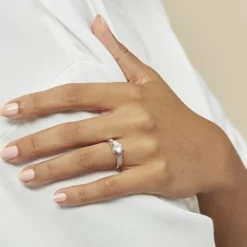 Histoire d'Or Bague Solitaire Mady Argent Blanc Oxyde De Zirconium* Bagues|Bagues Fantaisie