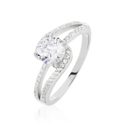 Histoire d'Or Bague Solitaire Maggy Argent Blanc Oxyde De Zirconium* Bagues|Bagues Fantaisie
