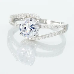 Histoire d'Or Bague Solitaire Maggy Argent Blanc Oxyde De Zirconium* Bagues|Bagues Fantaisie