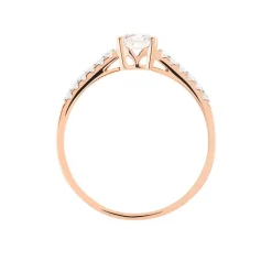 Histoire d'Or Bague Solitaire Manon De Zirconium or rose oxyde