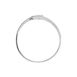 New Histoire d'Or Bague Solitaire Moera Or Blanc Oxyde De Zirconium