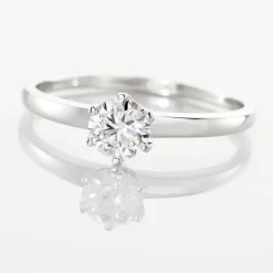 Sale Histoire d'Or Bague Solitaire Natalia Or Blanc Diamant Synthetique