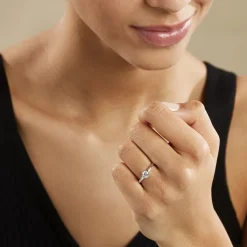 Sale Histoire d'Or Bague Solitaire Natalia Or Blanc Diamant Synthetique