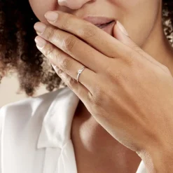 Outlet Histoire d'Or Bague Solitaire Natalia or blanc diamant