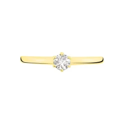 New Histoire d'Or Bague Solitaire Natalia or jaune diamant