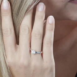 Histoire d'Or Bague Solitaire Natalia Or Blanc Diamant Synthetique* Bagues|Bagues Avec Pierre