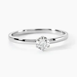 New Histoire d'Or Bague Solitaire Natalia Pl Platine Blanc Diamant