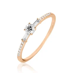 Histoire d'Or Bague Solitaire Nina Or Rose Diamant* Bagues|Bagues Avec Pierre