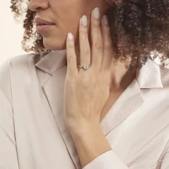 Histoire d'Or Bague Solitaire Or Blanc Caharus Oxyde De Zirconium* Bagues|Bagues Avec Pierre