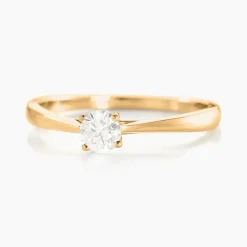 Online Histoire d'Or Bague Solitaire Or Jaune Aphrodite Diamant or jaune diamant blanc