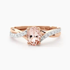 Histoire d'Or Bague Solitaire Or Rose Lisbet Morganite
