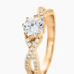 Histoire d'Or Bague Solitaire Plaqué Or Jaune Arienne Oxydes De Zirconium* Bagues|Bagues Fantaisie