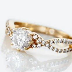 Histoire d'Or Bague Solitaire Plaqué Or Jaune Arienne Oxydes De Zirconium* Bagues|Bagues Fantaisie