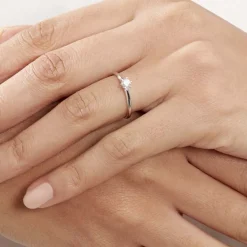 Histoire d'Or Bague Solitaire Samantha Or Blanc Diamant* Bagues|Bagues Avec Pierre