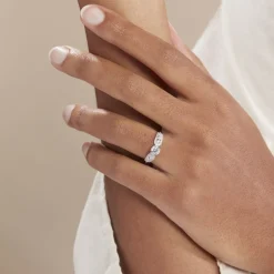 New Histoire d'Or Bague Solitaire Sarah Or Blanc Oxyde De Zirconium