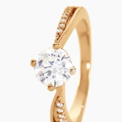 Histoire d'Or Bague Solitaire Sarah-lee Plaqué Or Jaune Oxyde De Zirconium* Bagues|Bagues Fantaisie