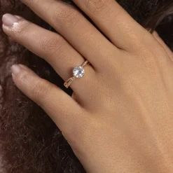 Histoire d'Or Bague Solitaire Sarah-lee Plaqué Or Jaune Oxyde De Zirconium* Bagues|Bagues Fantaisie