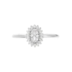 Best Histoire d'Or Bague Solitaire Shandrany Argent Blanc Oxyde De Zirconium