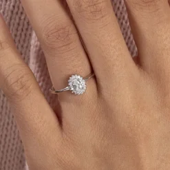 Best Histoire d'Or Bague Solitaire Shandrany Argent Blanc Oxyde De Zirconium