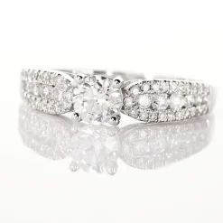 Histoire d'Or Bague Solitaire Stockholm Or Blanc Diamant* Bagues|Bagues Avec Pierre