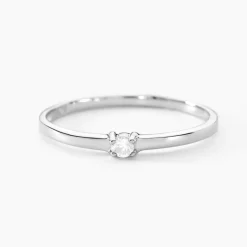 Histoire d'Or Bague Solitaire Superposition Or Blanc Diamant* Bagues Avec Pierre|Bagues Solitaires
