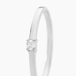Histoire d'Or Bague Solitaire Superposition Or Blanc Diamant* Bagues Avec Pierre|Bagues Solitaires