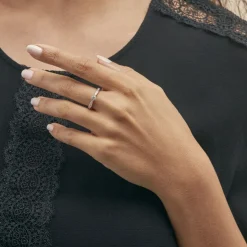 Online Histoire d'Or Bague Solitaire Symphonie Or Blanc Diamant