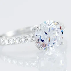 Discount Histoire d'Or Bague Solitaire Terese De Zirconium or blanc oxyde