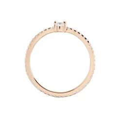 Hot Histoire d'Or Bague Solitaire Ursi De Zirconium argent rose oxyde