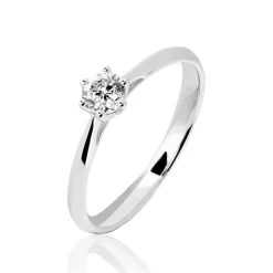 Histoire d'Or Bague Solitaire Veronika Or Blanc Diamant