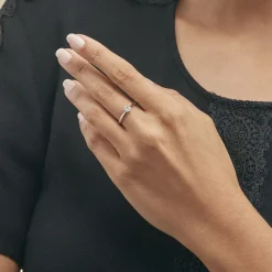 Histoire d'Or Bague Solitaire Veronika Or Blanc Diamant