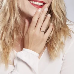 New Histoire d'Or Bague Solitaire Victoria Platine Blanc Diamant