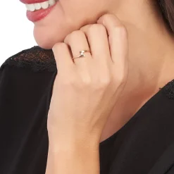 Hot Histoire d'Or Bague Solitaire Vinca or blanc diamant