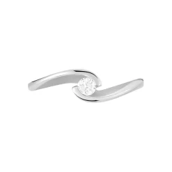Histoire d'Or Bague Solitaire Vrille Or Blanc Diamant* Bagues|Bagues Avec Pierre