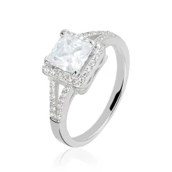 Histoire d'Or Bague Solitaire Wilona Argent Blanc Oxyde De Zirconium* Bagues|Bagues Fantaisie