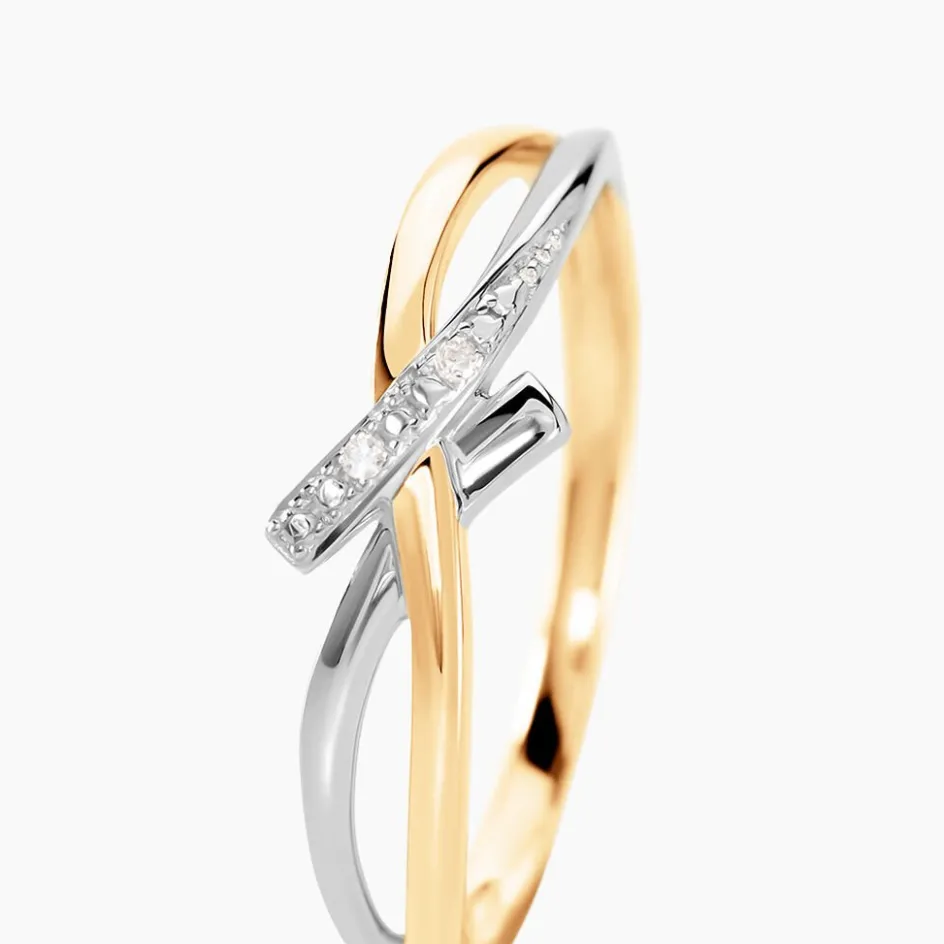 Histoire d'Or Bague Soukayna Or Bicolore Diamant* Bagues|Bagues Avec Pierre