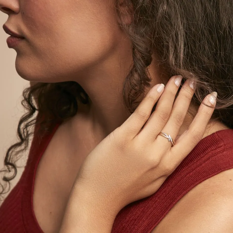 Histoire d'Or Bague Soukayna Or Bicolore Diamant* Bagues|Bagues Avec Pierre