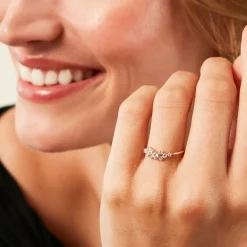 Outlet Histoire d'Or Bague Sparkle Or Jaune Oxyde De Zirconium