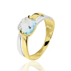 Histoire d'Or Bague Suzana Or Bicolore Topaze* Bagues|Bagues Avec Pierre