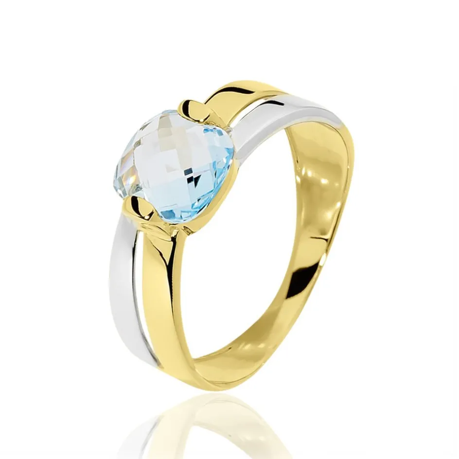 Histoire d'Or Bague Suzana Or Bicolore Topaze* Bagues|Bagues Avec Pierre