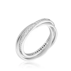 Histoire d'Or Bague Tahti Argent Blanc Oxyde De Zirconium