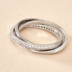 Histoire d'Or Bague Tahti Argent Blanc Oxyde De Zirconium