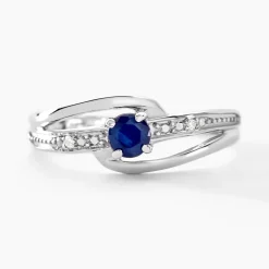 Histoire d'Or Bague Tanissia Or Blanc Saphir Et Diamant* Bagues Avec Pierre|Bagues Solitaires