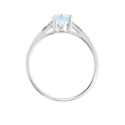 Histoire d'Or Bague Tarente Or Blanc Topaze Et Oxyde De Zirconium* Bagues|Bagues Avec Pierre