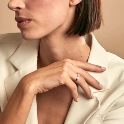 Histoire d'Or Bague The Crown Or Blanc Oxyde De Zirconium* Bagues|Bagues Avec Pierre