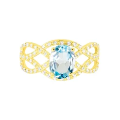 Histoire d'Or Bague Tina Or Jaune Topaze Et Oxyde De Zirconium* Bagues|Bagues Avec Pierre