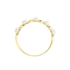 Histoire d'Or Bague Tiny Pearls Or Jaune Perle De Culture Oxyde De Zirconium* Bagues|Bagues Avec Pierre